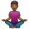 Man In Lotus Position: Medium-Dark Skin Tone Emoji 🧘🏾‍♂️ image - WhatsApp style