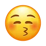 Emoji Baciare la faccia con gli occhi chiusi 😚 image - Telegram style