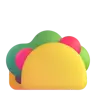 Taco Emoji 🌮 image - Microsoft 3D Fluent style