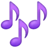 Emoji Più note musicali 🎶 image - Samsung style