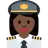 Woman Pilot: Dark Skin Tone