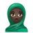 Woman With Headscarf: Dark Skin Tone
