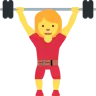 Woman Lifting Weights Emoji 🏋️‍♀️ image - Twitter / X (Twemoji) style