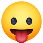 혀가 튀어 나온 얼굴