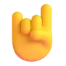 Emoji Segno dei Corni 🤘 image - Microsoft 3D Fluent style
