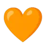Orange Heart Emoji 🧡 image - Google Noto Color Animated style
