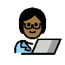 Technologist: Medium-Dark Skin Tone Emoji 🧑🏾‍💻 image - OpenMoji style