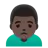 Man Frowning: Dark Skin Tone