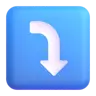 Right Arrow Curving Down Emoji ⤵ image - Microsoft 3D Fluent style