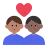 Couple With Heart: Man, Man, Medium Skin Tone, Medium-Dark Skin Tone