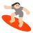 Person Surfing: Light Skin Tone