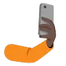 Selfie: Dark Skin Tone Emoji 🤳🏿 image - Google Noto Color Animated style