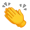 Clapping Hands Emoji 👏 image - Telegram style