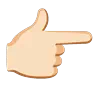 Backhand Index Pointing Right: Light Skin Tone Emoji 👉🏻 image - Google Noto Color Animated style