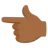 Backhand Index Pointing Left: Medium-Dark Skin Tone