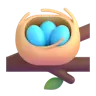 Emoji Nido Con Uova 🪺 image - Microsoft 3D Fluent style