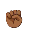 Victory Hand: Medium-Dark Skin Tone Emoji ✌🏾 image - Google Noto Color Animated style