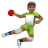 Person Playing Handball: Medium-Dark Skin Tone