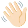 Waving Hand: Light Skin Tone Emoji 👋🏻 image - Google Noto Color style