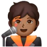 Singer: Medium-Dark Skin Tone Emoji 🧑🏾‍🎤 image - Samsung style