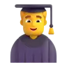 Man Student Emoji 👨‍🎓 image - Microsoft 3D Fluent style