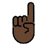 Index Pointing Up: Dark Skin Tone Emoji ☝🏿 image - OpenMoji style