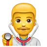Man Health Worker Emoji 👨‍⚕️ image - WhatsApp style