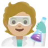 Scientist: Medium-Light Skin Tone Emoji 🧑🏼‍🔬 image - Google Noto Color style