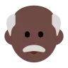 Old Man: Dark Skin Tone Emoji 👴🏿 image - Tossface style
