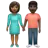 Woman And Man Holding Hands: Medium-Dark Skin Tone, Dark Skin Tone