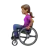 Woman In Manual Wheelchair: Medium Skin Tone