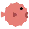 Emoji Blowfish 🐡 image - Tossface style