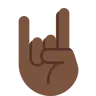 Sign Of The Horns: Dark Skin Tone Emoji 🤘🏿 image - Twitter / X (Twemoji) style