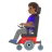 Woman In Motorized Wheelchair: Medium-Dark Skin Tone