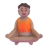 Person In Lotus Position: Medium Skin Tone