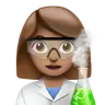 Woman Scientist: Medium Skin Tone Emoji 👩🏽‍🔬 image - Apple style