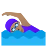 Woman Swimming: Medium Skin Tone Emoji 🏊🏽‍♀️ image - Google Noto Color style