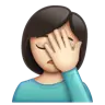 Woman Facepalming: Light Skin Tone Emoji 🤦🏻‍♀️ image - WhatsApp style