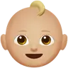 Baby: Medium-Light Skin Tone Emoji 👶🏼 image - Apple style