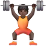Person Lifting Weights: Dark Skin Tone Emoji 🏋🏿 image - Samsung style