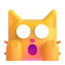 Face de chat lasse Emoji 🙀 image - Microsoft 3D Fluent style