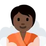 Person In Steamy Room: Dark Skin Tone Emoji 🧖🏿 image - Twitter / X (Twemoji) style