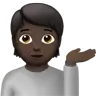 Person Tipping Hand: Dark Skin Tone Emoji 💁🏿 image - Apple style