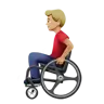 Man In Manual Wheelchair: Medium-Light Skin Tone Emoji 👨🏼‍🦽 image - Apple style