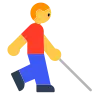 Man With White Cane Emoji 👨‍🦯 image - Tossface style