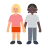 Women Holding Hands: Medium-Light Skin Tone, Dark Skin Tone