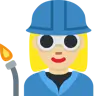 Woman Factory Worker: Medium-Light Skin Tone Emoji 👩🏼‍🏭 image - Twitter / X (Twemoji) style