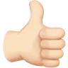 Thumbs Up: Light Skin Tone Emoji 👍🏻 image - Apple style