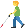Man With White Cane Emoji 👨‍🦯 image - Twitter / X (Twemoji) style