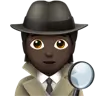 Detective: Dark Skin Tone Emoji 🕵🏿 image - Apple style